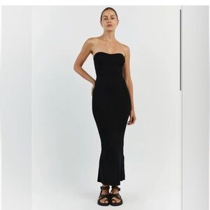 DISSH Black Knit SLEEVELESS MIDI DRESS sz small. Worn once